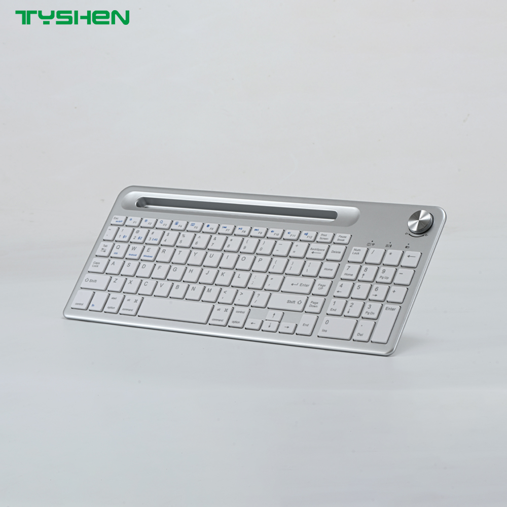 Wireless Keyboard with Multi-Device Control and Control Knob