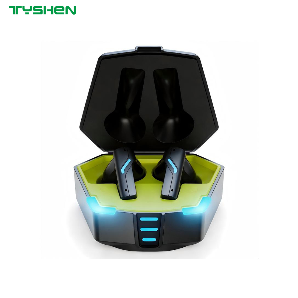 TWS Wireless Headset with Gaming Style Charging Case Bluetooth 6.0 Audio