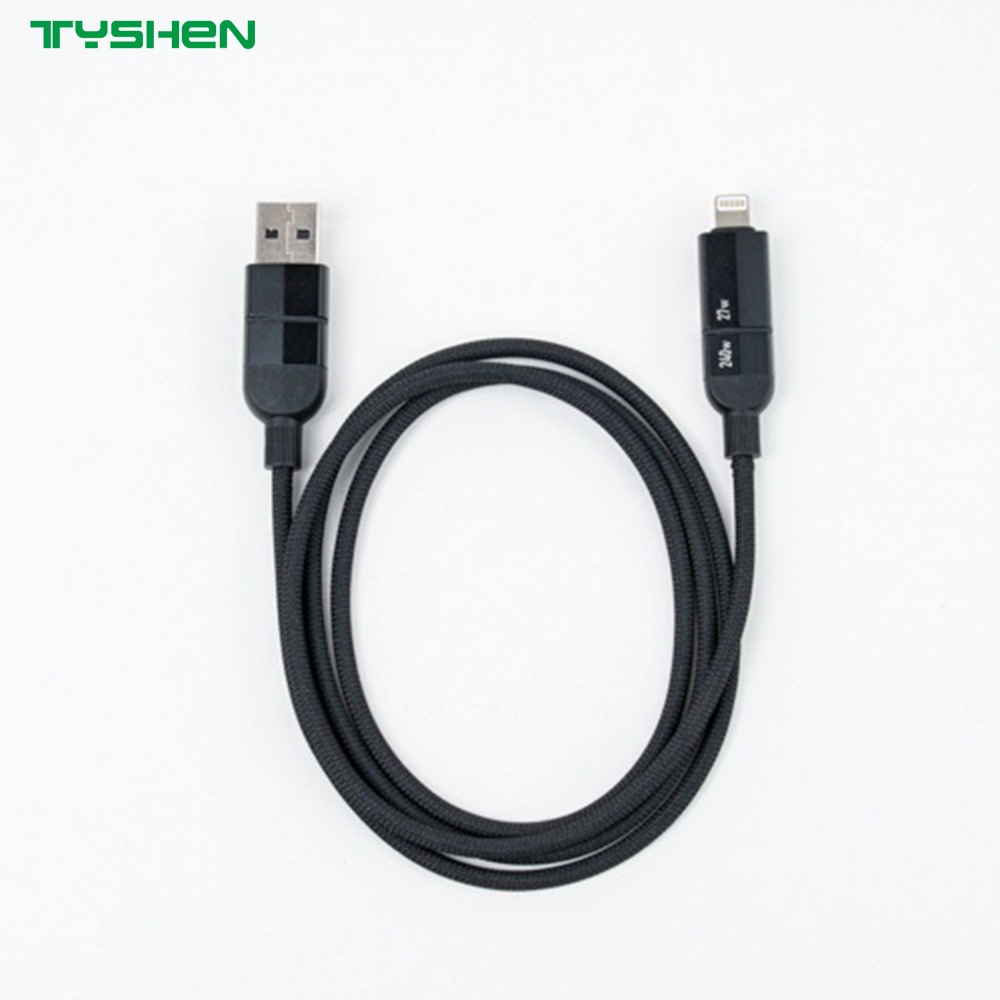4 in1 100W/240W Fast Charging Cable Multi Port USB Cable for Phone/Laptop/Tablet