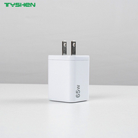 65W PD GaN Fast Charger PD65W/ 65W A+C/ 65W2C Foldable US Plug Travel Charger OEM