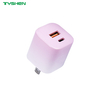 35W US Plug Mini Fast Charger with Dual Port USB&C Charger