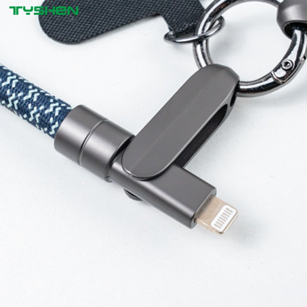 60W USB-C to USB-C Braided Phone Strap Fast Charging Data Cable