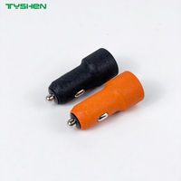 55W USB-C USB-A Fast Car Charger Zinc Alloy Crack Design Adapter