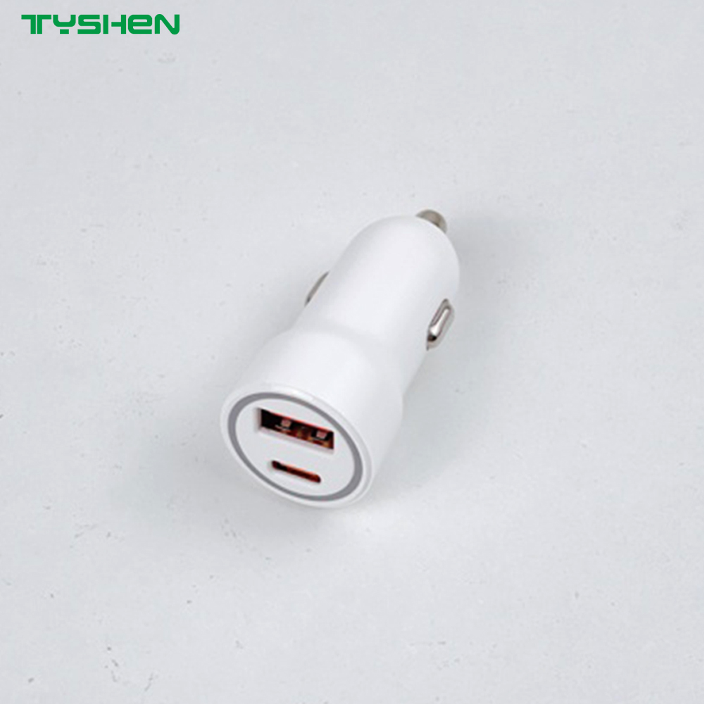 50W Mini Dual Port Fast Car Charger PD/PPS/QC Universal Car Adapter