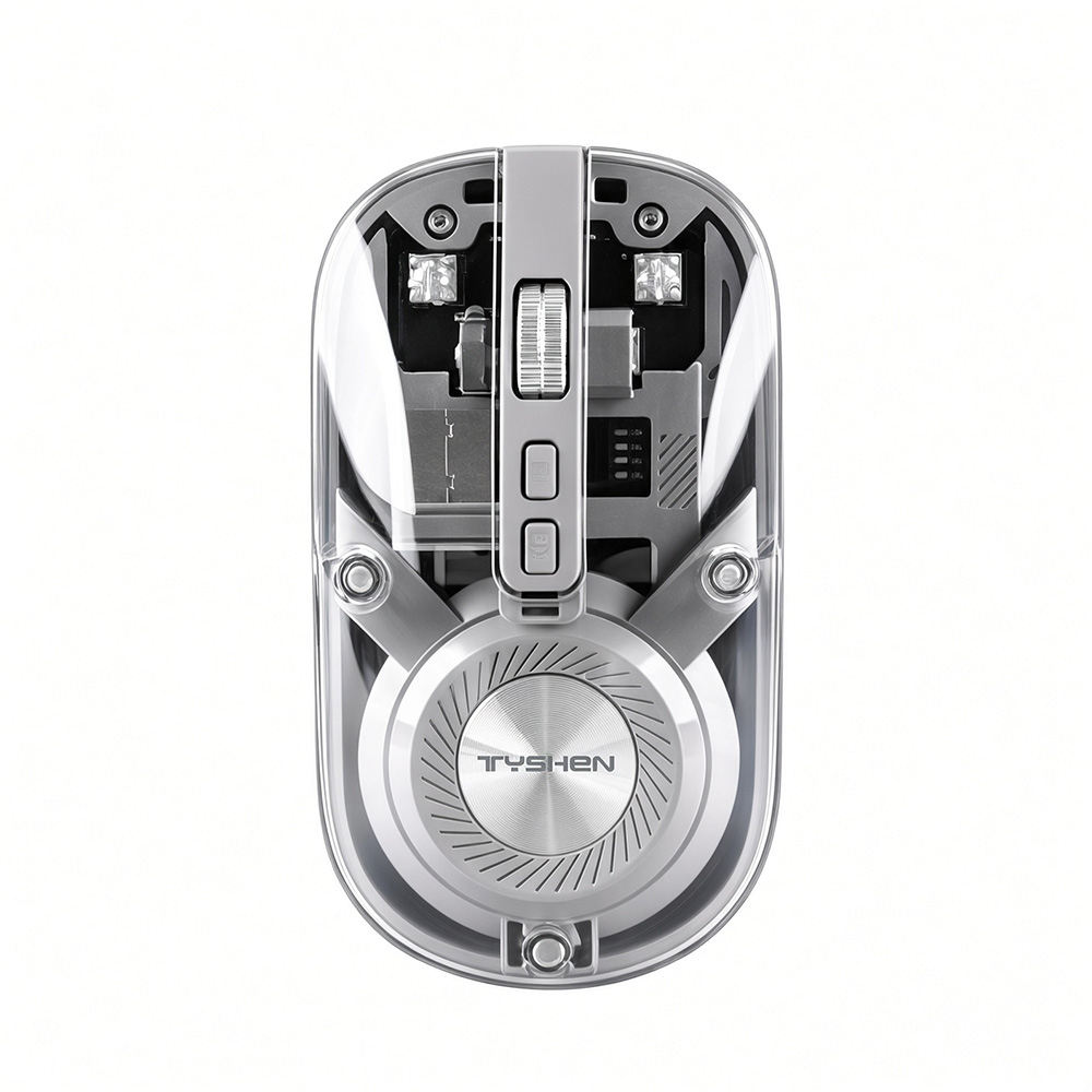 Transparent Wireless Rechargeable Mouse with Magnetic Cover