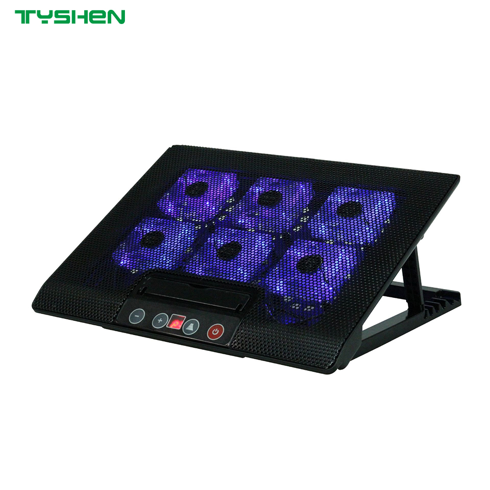 Gaming Laptop Cooling Pad with 6 Fans and Touch Control Display