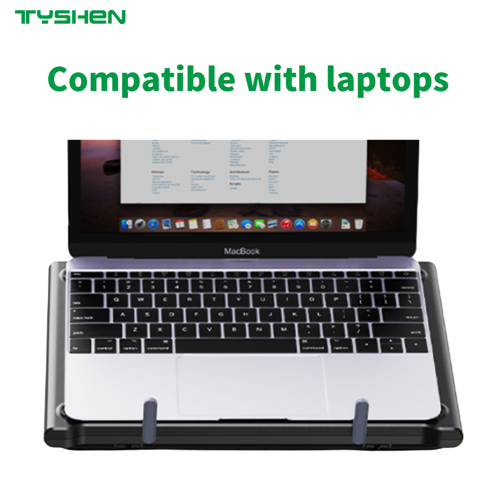 Adjustable Laptop Cooling Pad with Silent Fan Ergonomic Notebook Stand for Gaming