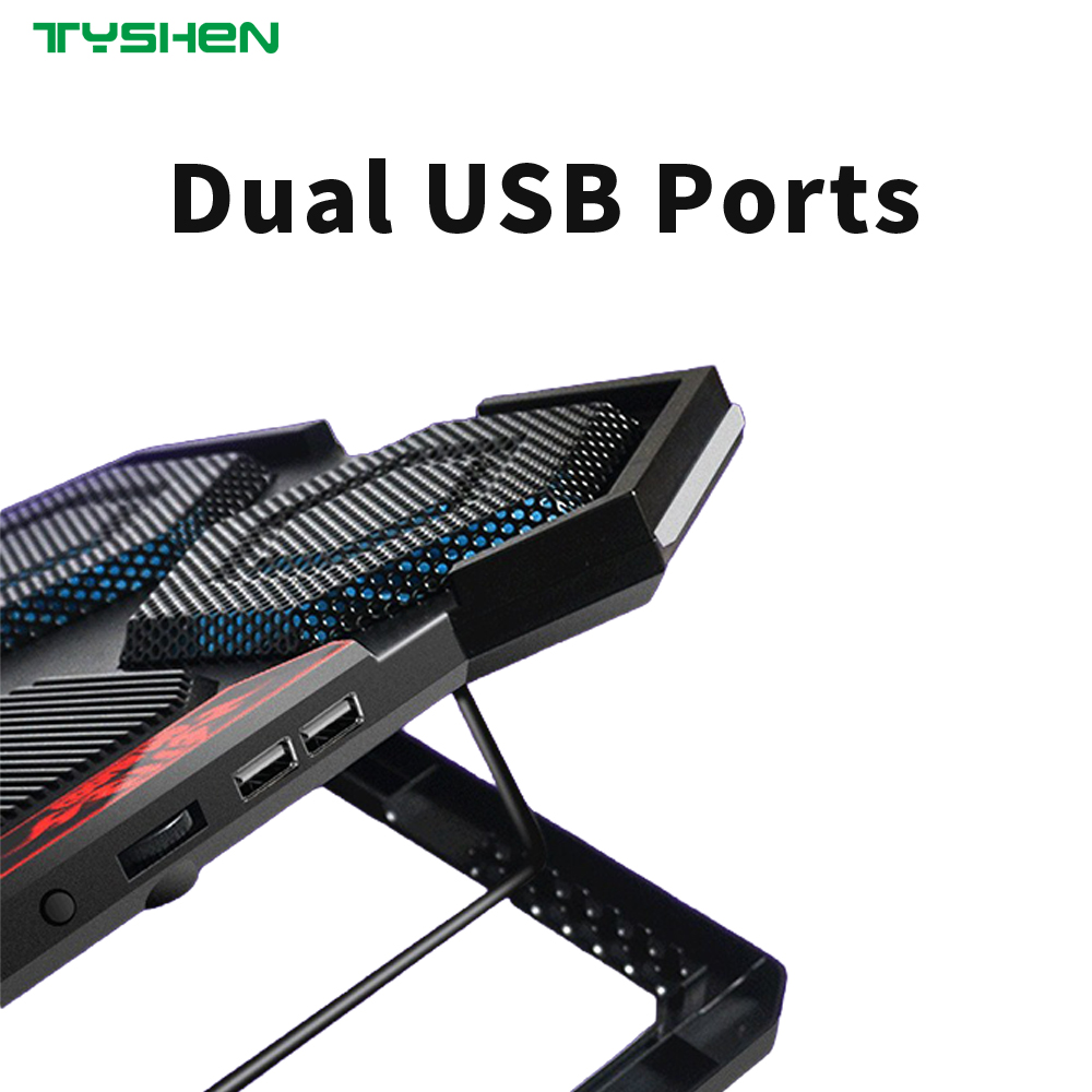 RGB Gaming Cooling Pad with 6 Fans and RGB Light Bars