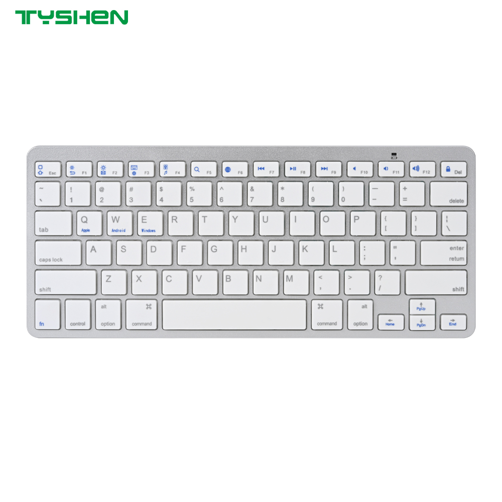 Dual Mode Round Keycaps Wireless Keyboard Bluetooth 2.4G with Stand Slim