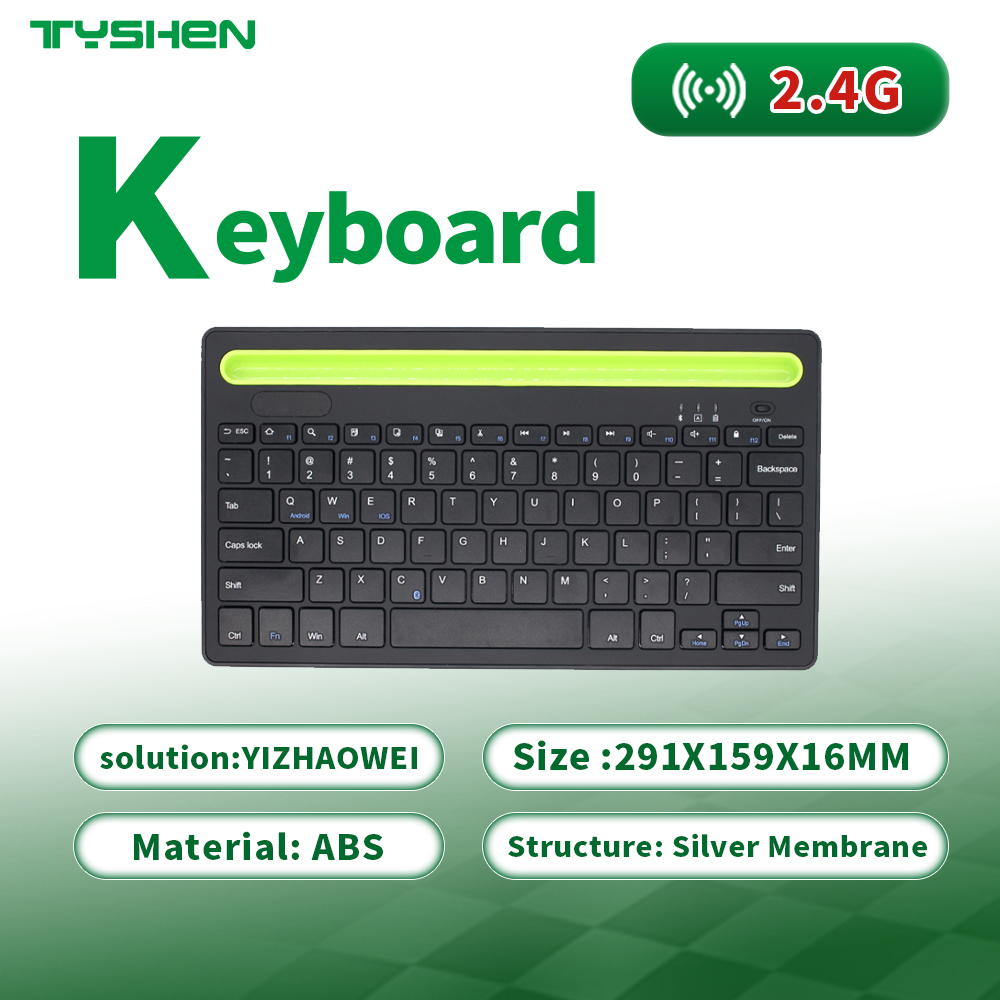 OEM 2.4G Wireless Keyboard Scissor Structure Dual Power Weighted Office Use