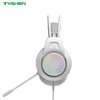 50mm Stereo Headphones With Ring RGB Light Dual Color Design Flexible Microphone