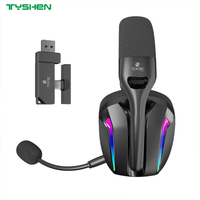 RGB Wireless Headset 5.1 Audio Bluetooth Headphones With Detachable Noise Cancelling Microphone