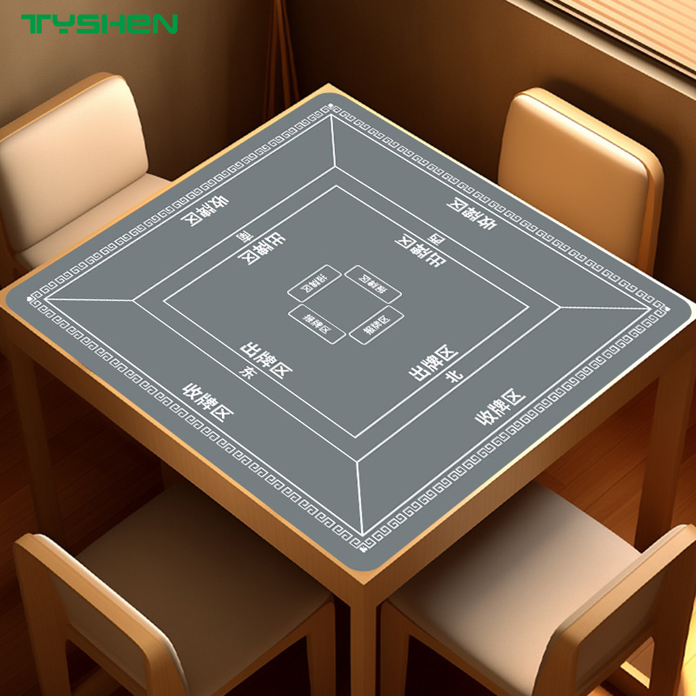 Unstitched Edge Custom Square Rubber Poker Game Mat For 4 Players Entertainment