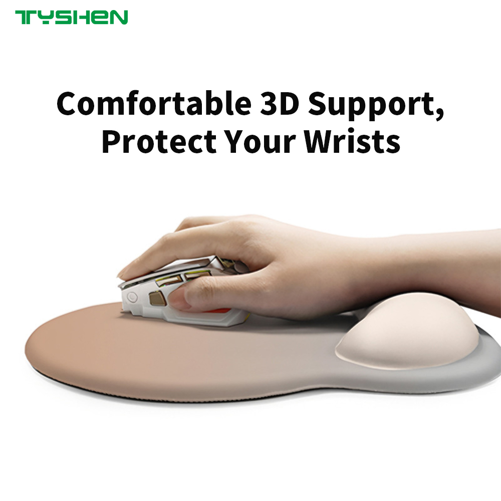 Ergonomic Wrist Rest Mouse Pad with Cloth Surface and Anti-Slip Base