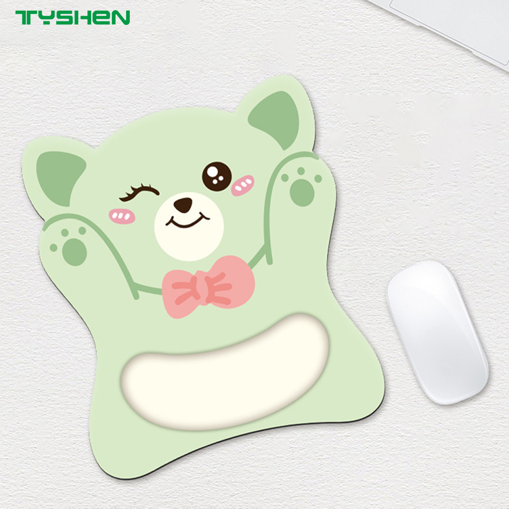 Irregular Shaped Cartoon Mouse Pad with Wrist Support and Custom Logo Printing