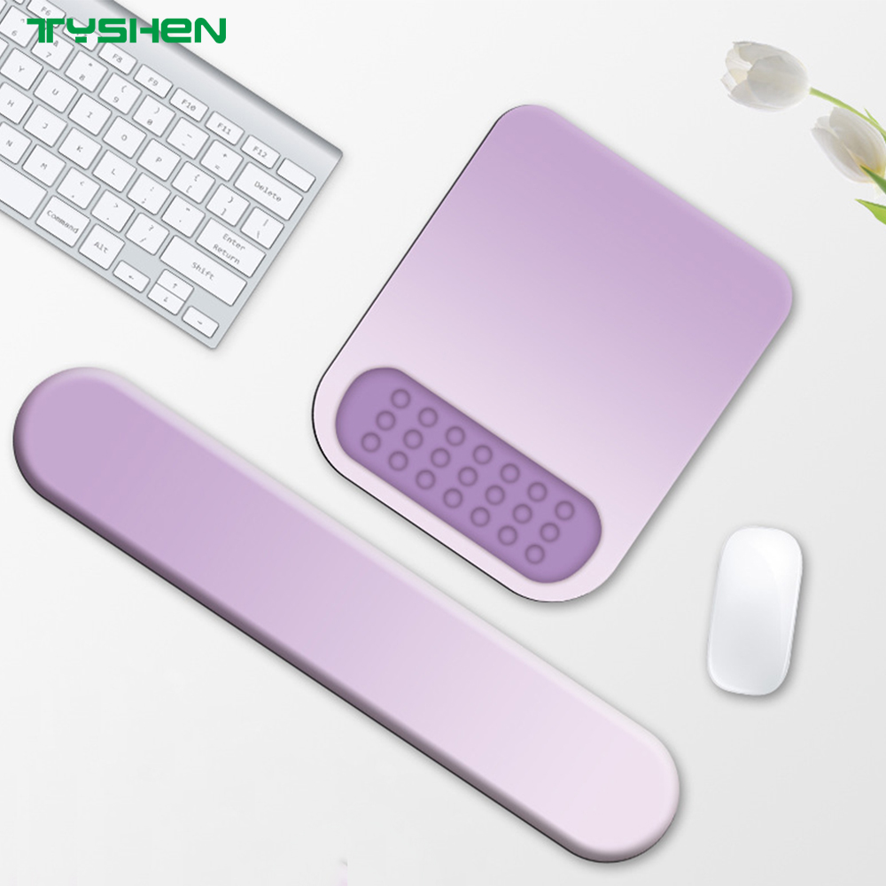Ergonomic Silicone Gel Mouse Pad and Keyboard Wrist Rest Set with Custom Logo