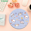 Stitched Edge Anime Round Mouse Pad 200mm with Anti-Slip Rubber Base