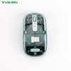 Crystal Transparent 2.4G & Bluetooth Dual-Mode 6 Keys Adjustable DPI Computer Mouse