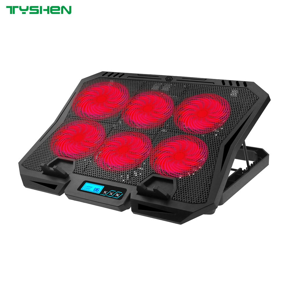 Speed Display 6 Fan Adjustable USB Laptop Cooling Stand