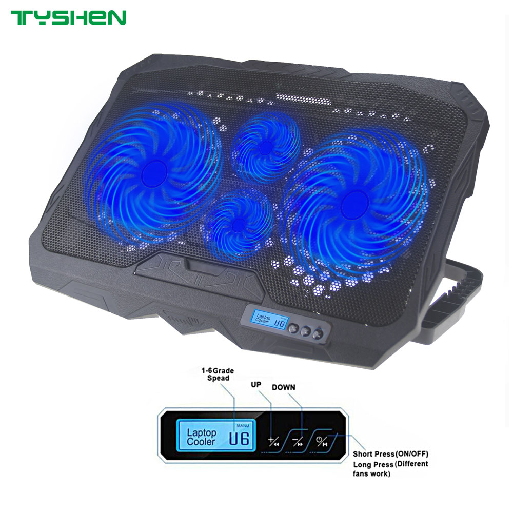 Wholesale Laptop Cooling Pad 4 Fans Adjustable Speed Ergonomic Stand