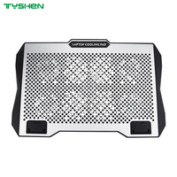 5-Fan Adjustable Laptop Cooling Fan with Phone Holder & Dual USB