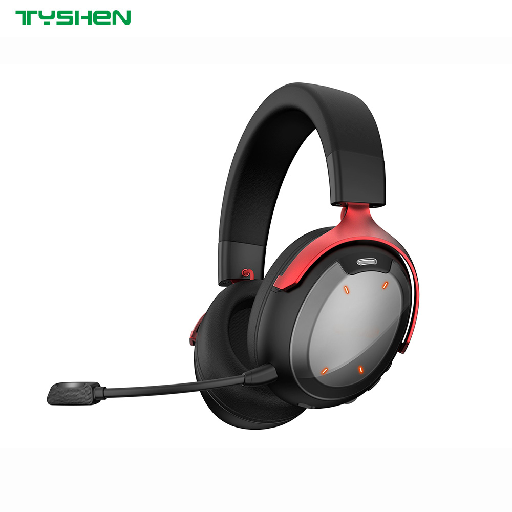 HiFi Bass RGB Wireless Gaming Headset 2.4G Bluetooth Wired Detachable Microphone OEM