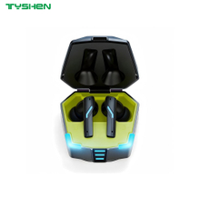 TWS Wireless Headset with Gaming Style Charging Case Bluetooth 6.0 Audio
