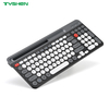 Retro Round Keycap Wireless Keyboard Multi-Device Bluetooth Full Size