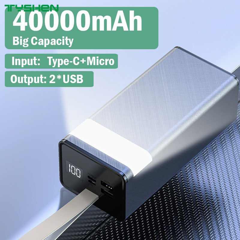 High Capacity Power Bank 40000mAh with Soft Flash Light
