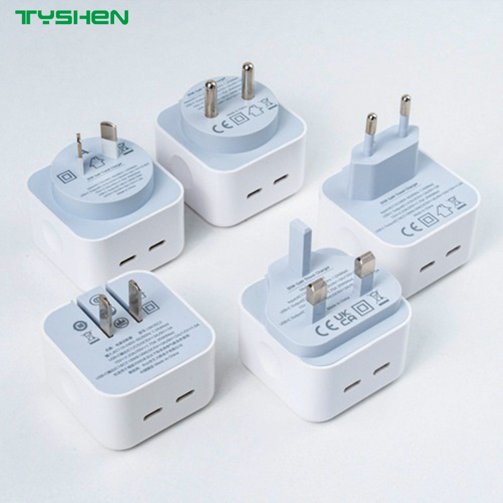 35W Phone Fast Charger with Dual USB C CN/US/EU/UK/AU/IN OEM