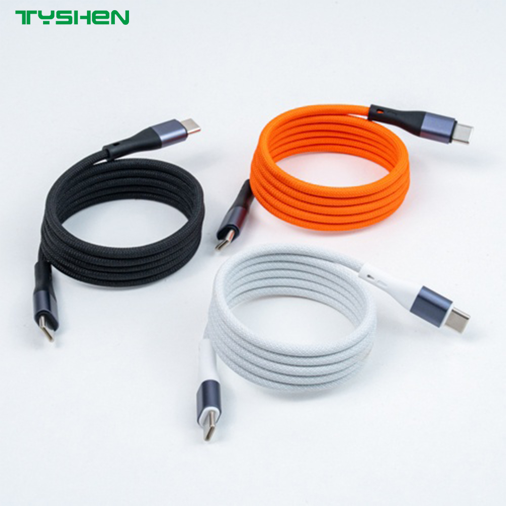 27W/60W Magnetic Braided Fast Charging Cable for iP/hone And/roid