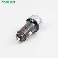 55W Transparent USB-C Fast Car Charger PPS QC Dual Port Adapter