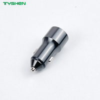 72W Dual USB-C Aluminum Car Charger PD Fast Charging Adapter