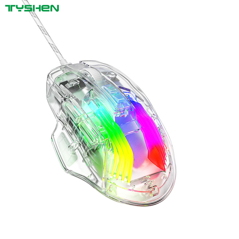 Transparent Gaming Mouse,Crystal Gaming Mouse 7200 DPI