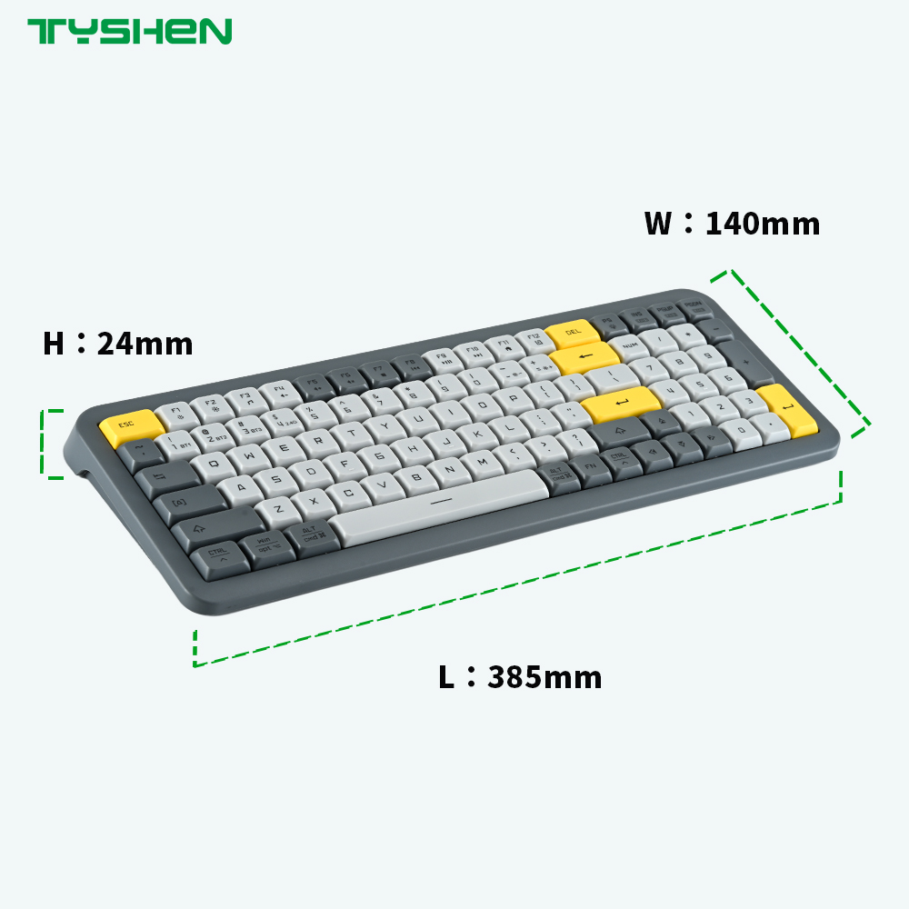 OEM Tri-Mode Wireless 99 Keys Office Keyboard with Bluetooth and USB