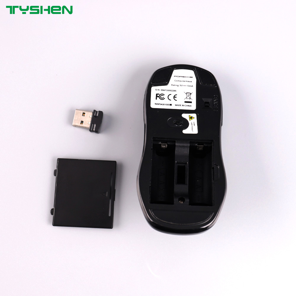 2.4G Wireless Car Shape Mouse Silent Click USB Optical Mouse Black OEM