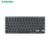 Dual Mode Round Keycaps Wireless Keyboard Bluetooth 2.4G with Stand Slim