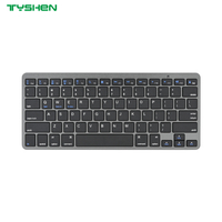 Dual Mode Round Keycaps Wireless Keyboard Bluetooth 2.4G with Stand Slim