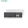 Ultra Slim Aluminum Wired 110 Keys Office Keyboard for Desktop Computer