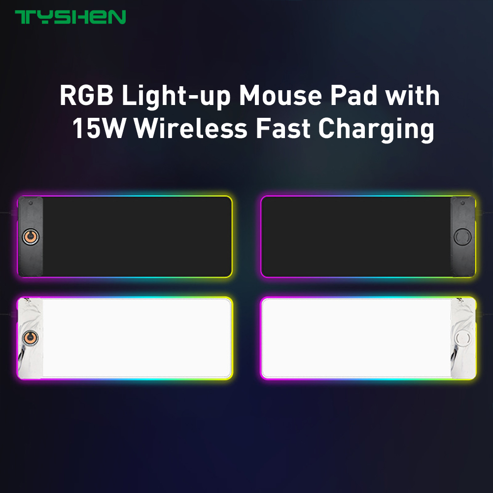 15W Wireless Charging RGB Gaming Mouse Pad with Touch Control