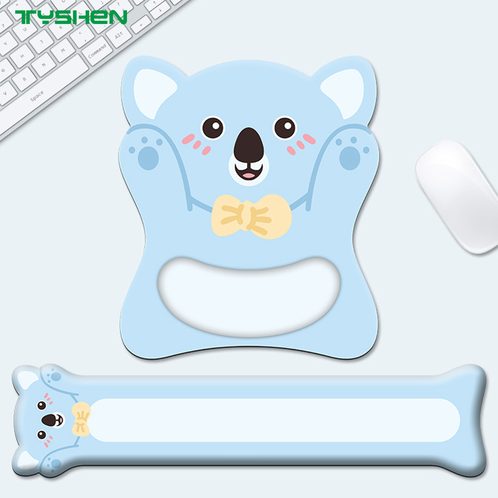 Cartoon Animal Keyboard Wrist Rest and Mouse Pad Set with Custom Logo Printing