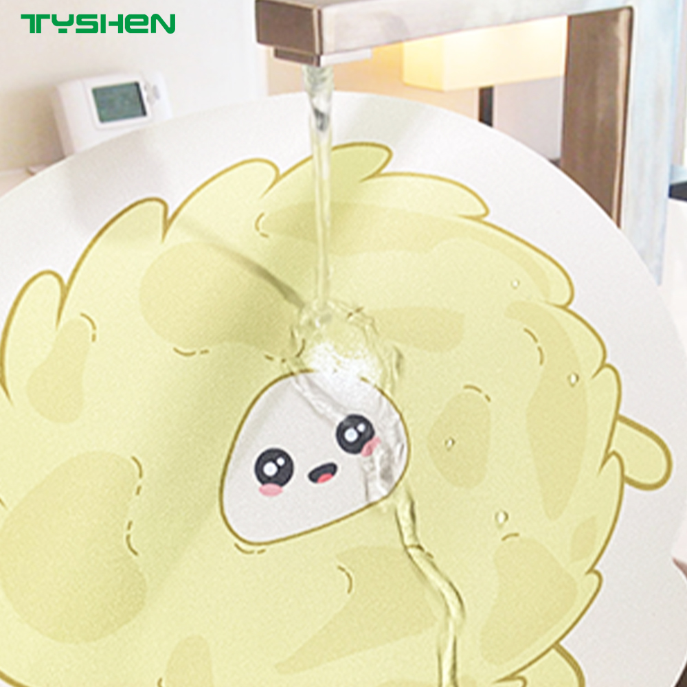 Cute Cartoon Irregular Shaped Mouse Pad with Stitched Edge and Anti-Slip Base