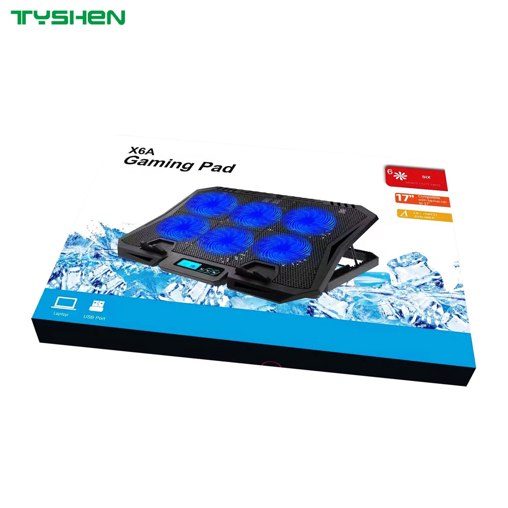 Speed Display 6 Fan Adjustable USB Laptop Cooling Stand