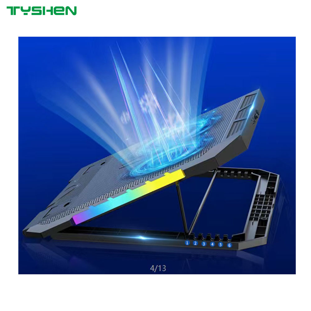 Roller Speed Control 2 Fan RGB USB Laptop Cooling Stand