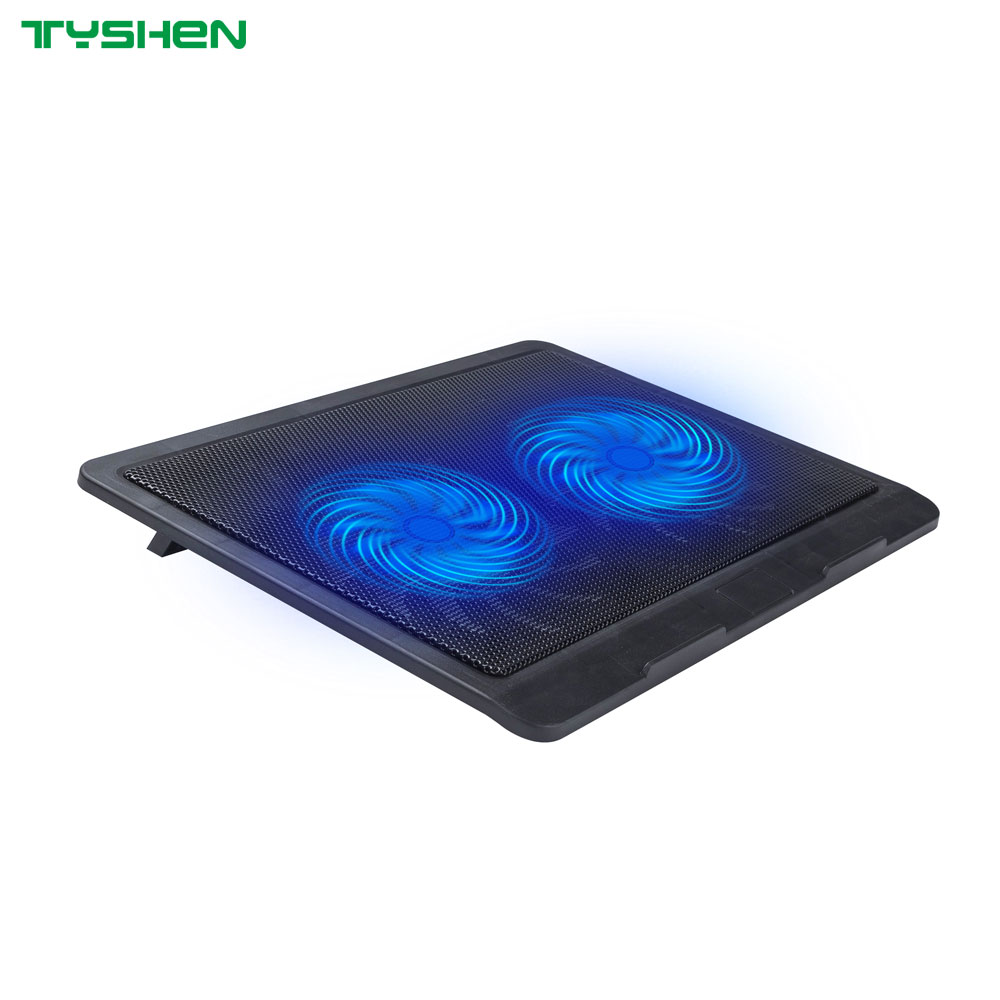Wholesale Dual 14cm Fan USB LED Quiet Lightweight Portable Laptop Cooling Fan