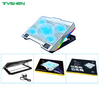 5-Fan Adjustable Laptop Cooling Fan with Phone Holder & Dual USB
