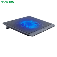 Ultra-Quiet Laptop Cooler with Blue LED Fan for Effective Heat Dissipation