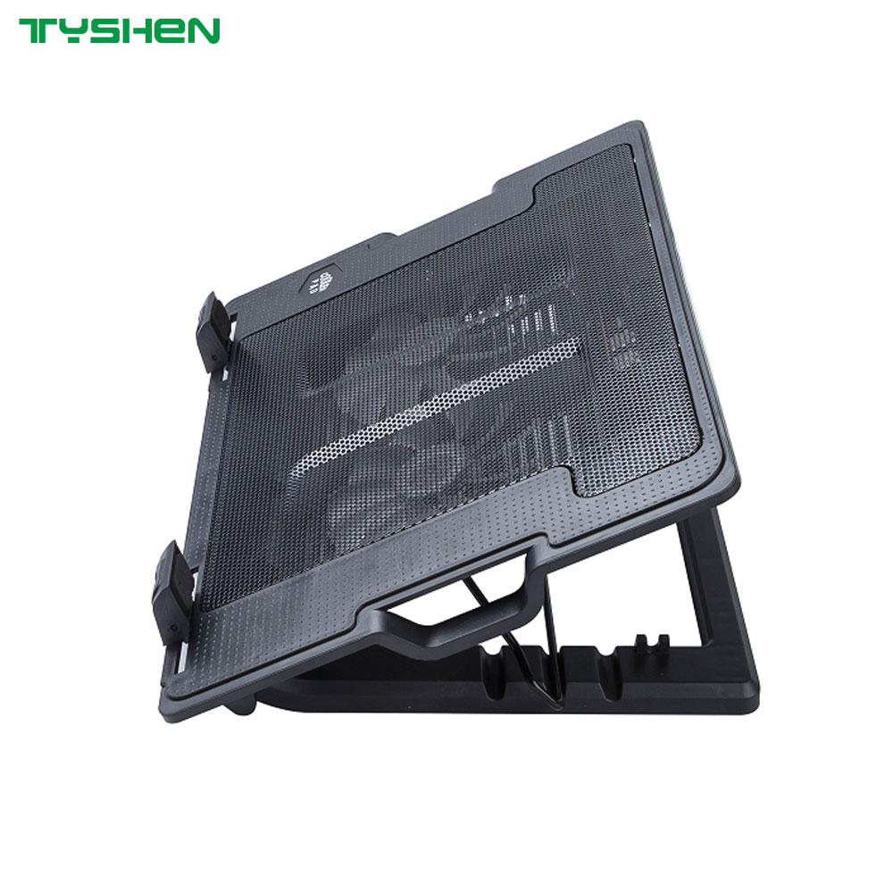 Powerful Dual Fan Quiet Laptop Cooling Fan with Adjustable Metal Stand