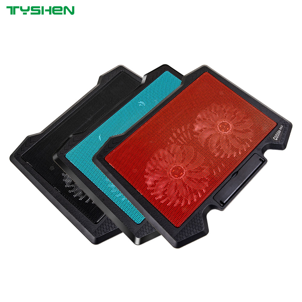 Dual 14cm Laptop Cooling Fan Metal Stand Adjustable 5V USB