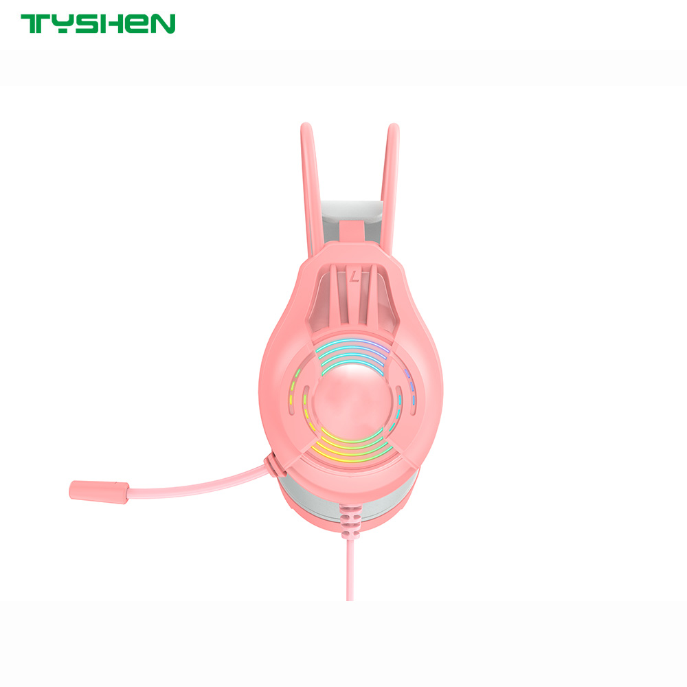 OEM 40mm Wired Gaming Headset RGB Light Noise Cancelling Microphone